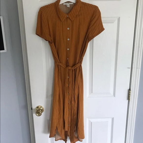 Forever 21 Dresses & Skirts - Orange  & White Striped Dress